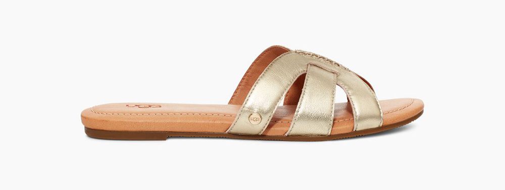 Ugg Sandal Womens - Ugg Teague Gold - 978NTGFYC